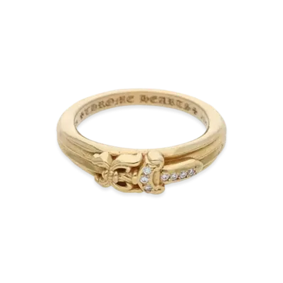 Chrome Hearts 22K Baby Classic Dagger Pave Diamond Ring "Yellow Gold"