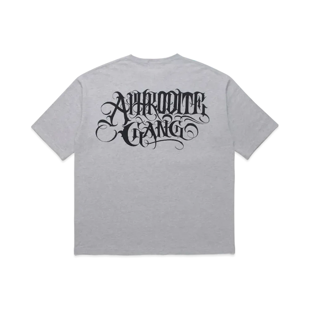 APHRODITEGANG Bud Spool Back ClassicLogo Print S/S Pocket Tee "Grey"