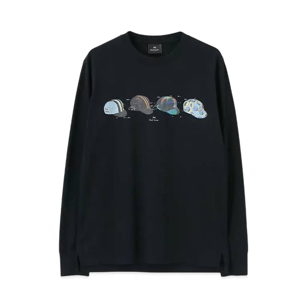 Paul Smith Cycling Caps Long Sleeve T-Shirt "Black"