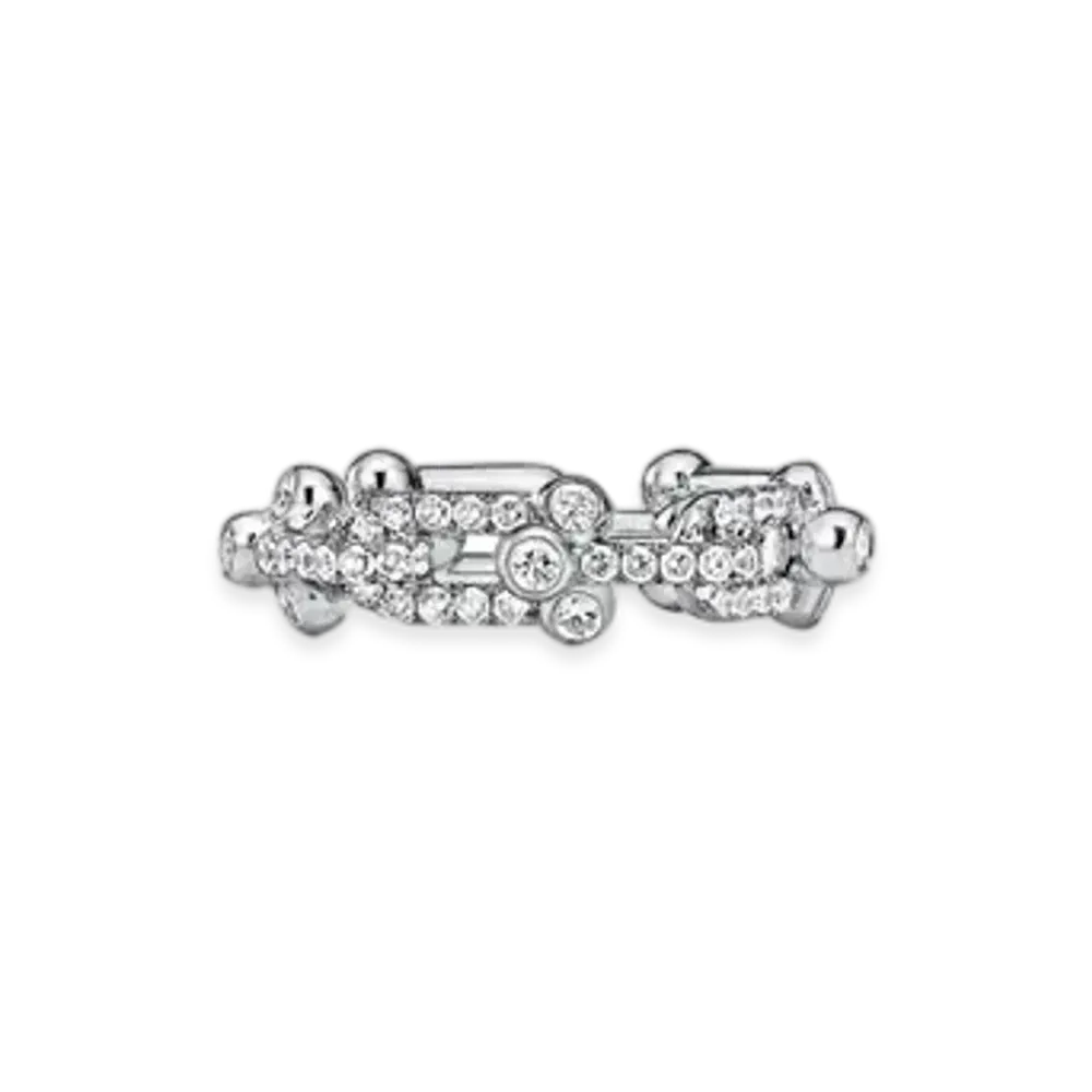 Tiffany & Co. Tiffany HardWear Small Link Ring with Diamonds 18K "White Gold"