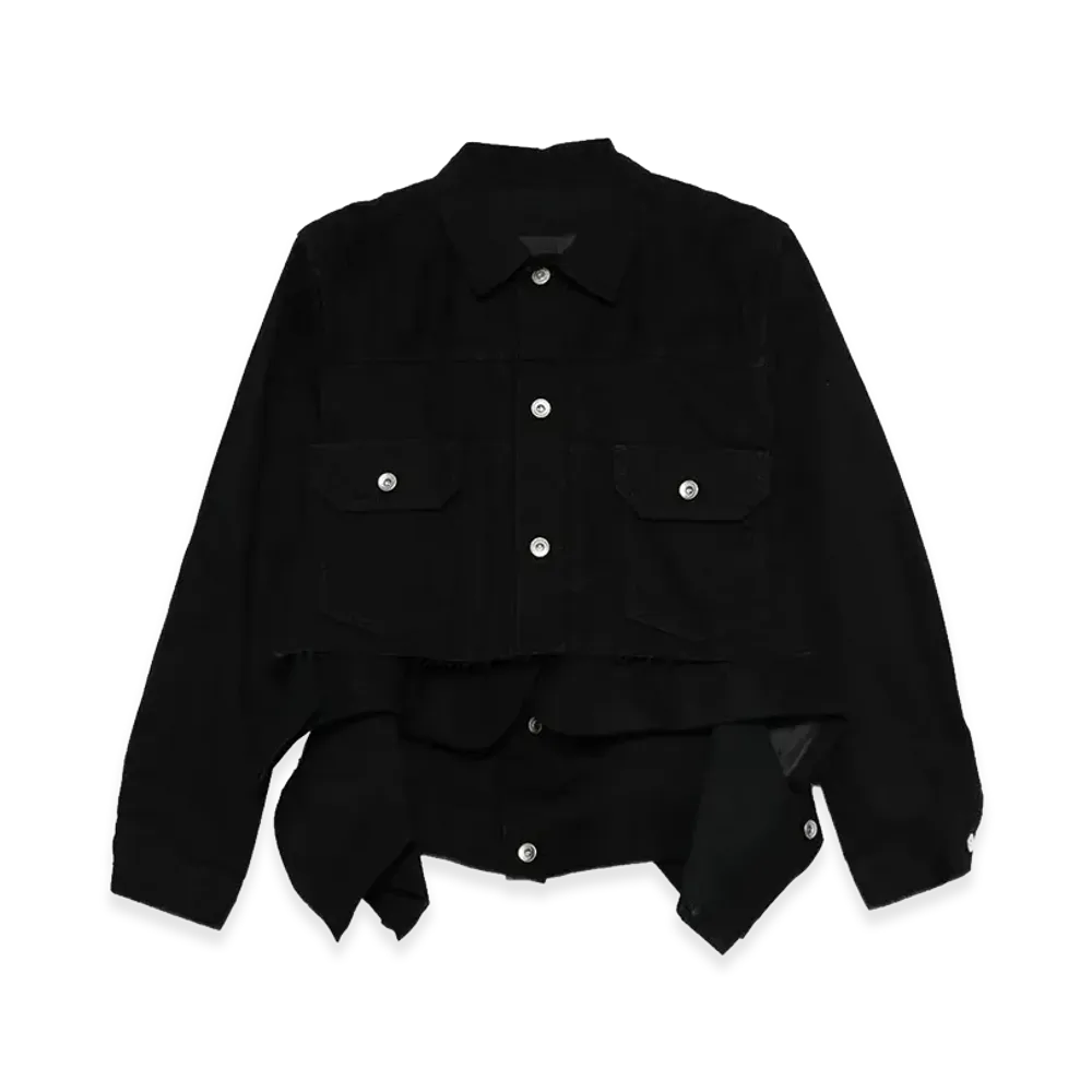 sacai Women's Denim x Wool Melton Jacket "Denim"