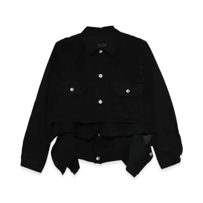 sacai Women's Denim x Wool Melton Jacket "Denim"
