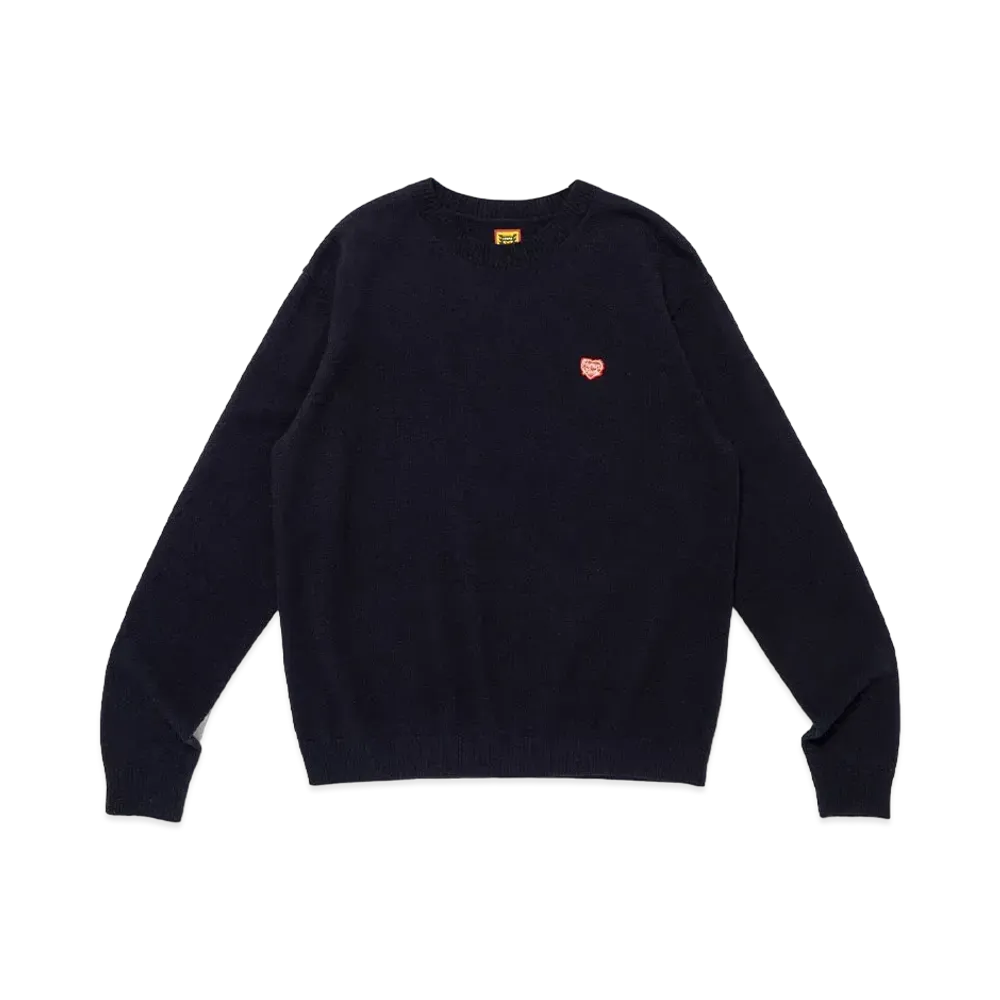HUMAN MADE Heart Badge Knit Sweater "Navy"