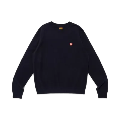 HUMAN MADE Heart Badge Knit Sweater "Navy"