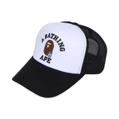 A BATHING APE Go Ape Pointer College Mesh Cap Bapec "Black"