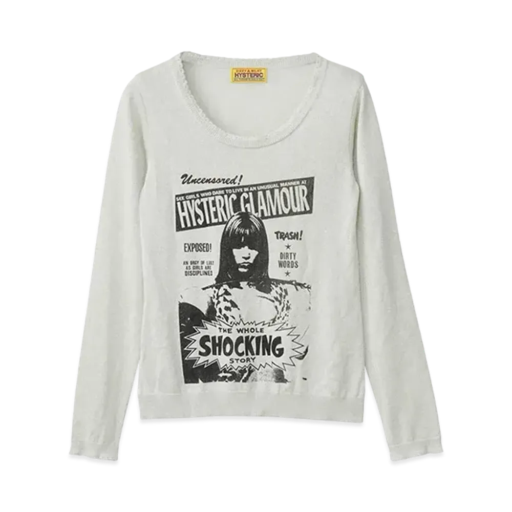 HYSTERIC GLAMOUR The Wole Shocking Pullover "White"