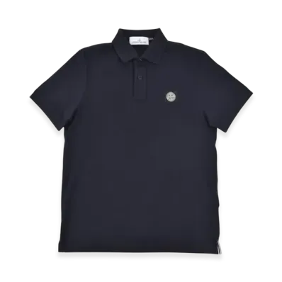 STONE ISLAND Logo Patch Polo Shirt "Navy"