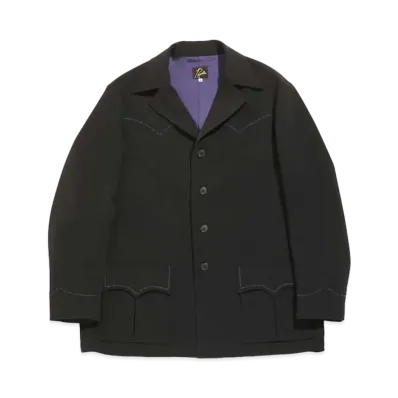 Needles WESTERN LEISURE JACKET - PE/PU DOUBLE CLOTH "Black"