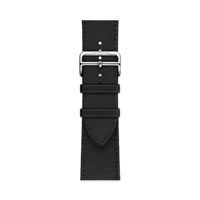 Hermes Apple Watch Band Single Tour 45mm Deployment Buckle "Black"