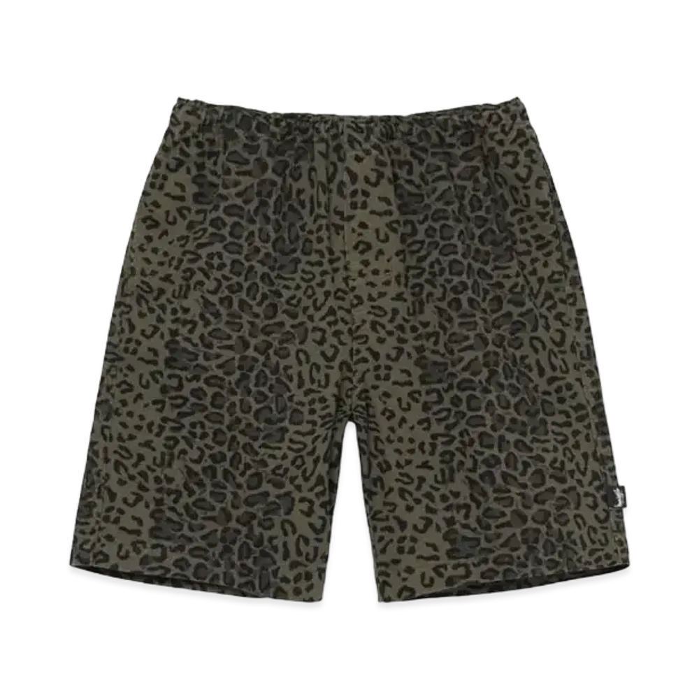 Stussy LEOPARD BEACH SHORT "Olive"