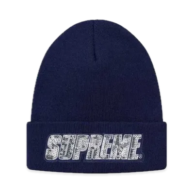 Supreme Sequin Beanie "Navy"