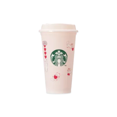 STARBUCKS Valentine 2025 Reusable Cup 473ml "Pink"
