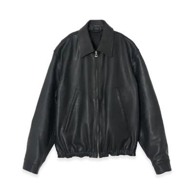 YOKE Carf Leather Zip Blouson "Black"