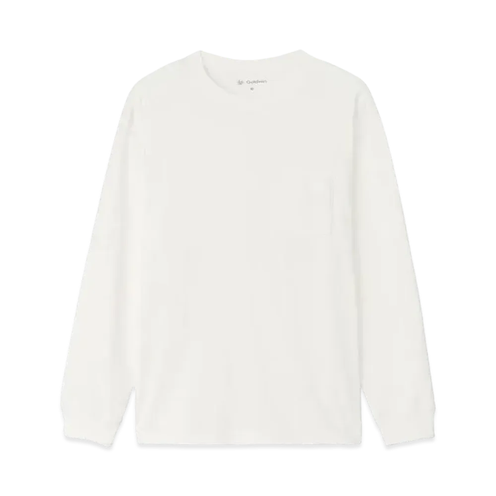Goldwin Oversized Pocket Long Sleeve T-shirt (Unisex) "White"