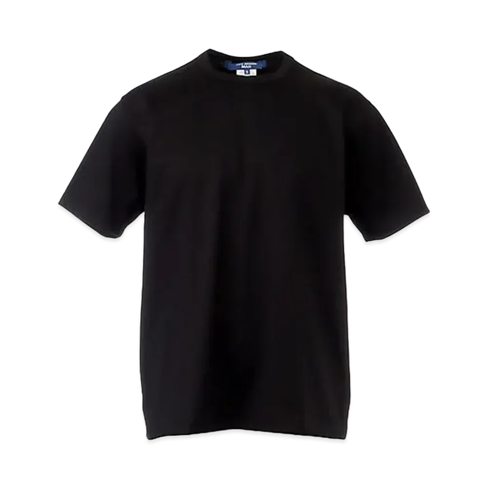 JUNYA WATANABE MAN High-density cotton jersey plain T-shirt "Black"