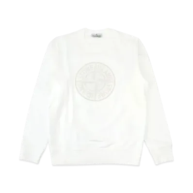 Stone Island Big Logo Embroidered Sweatshirt "White" 791566559