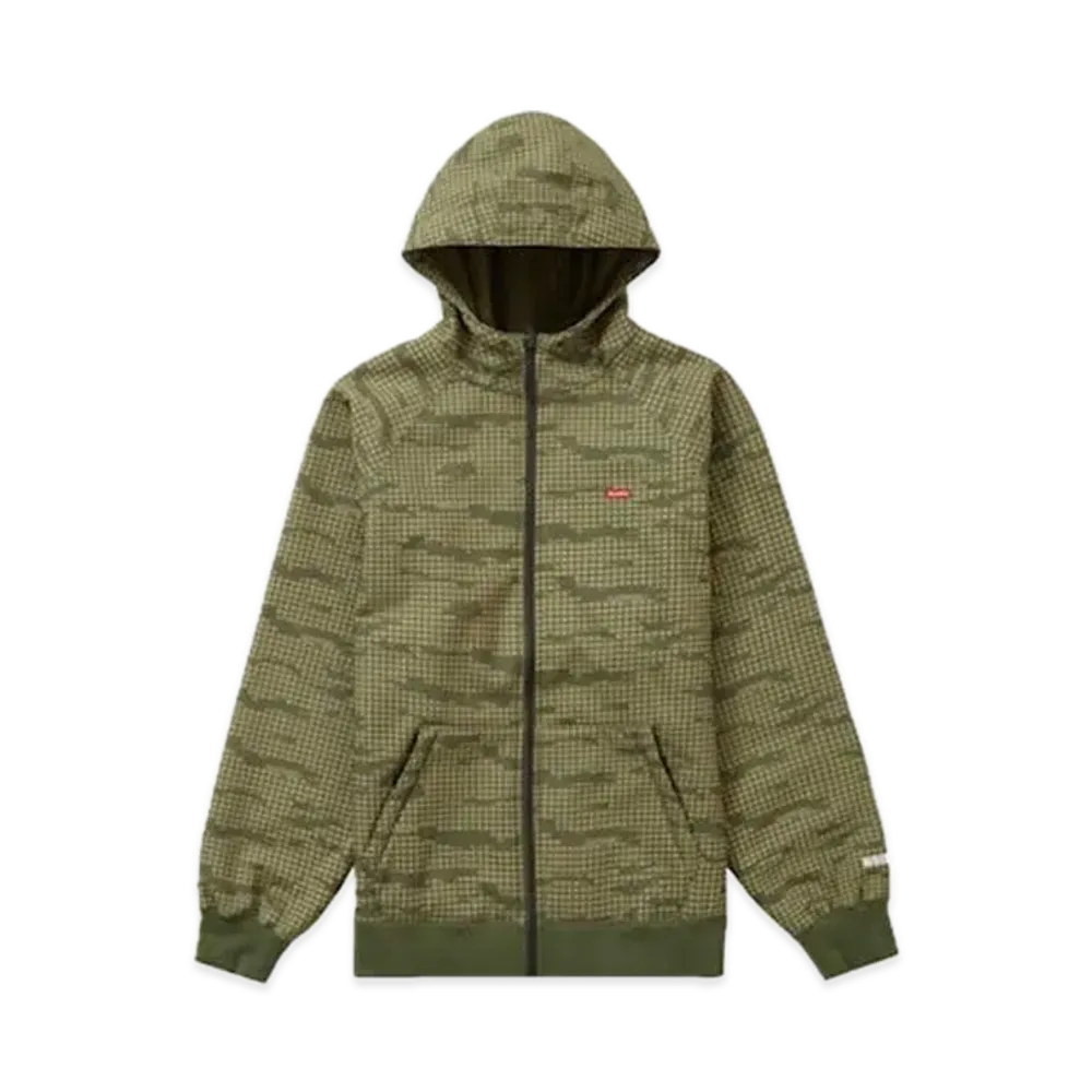 Supreme Windstopper Zip Up Hooded Sweatshirt "Olive Grid Camo" (21FW)