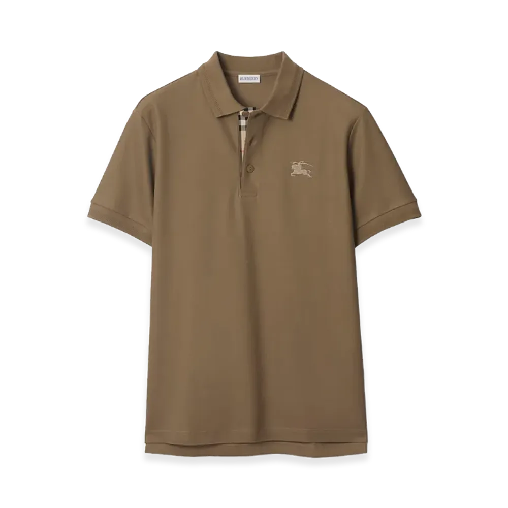 Burberry Cotton Polo Shirt "Clay Brown"