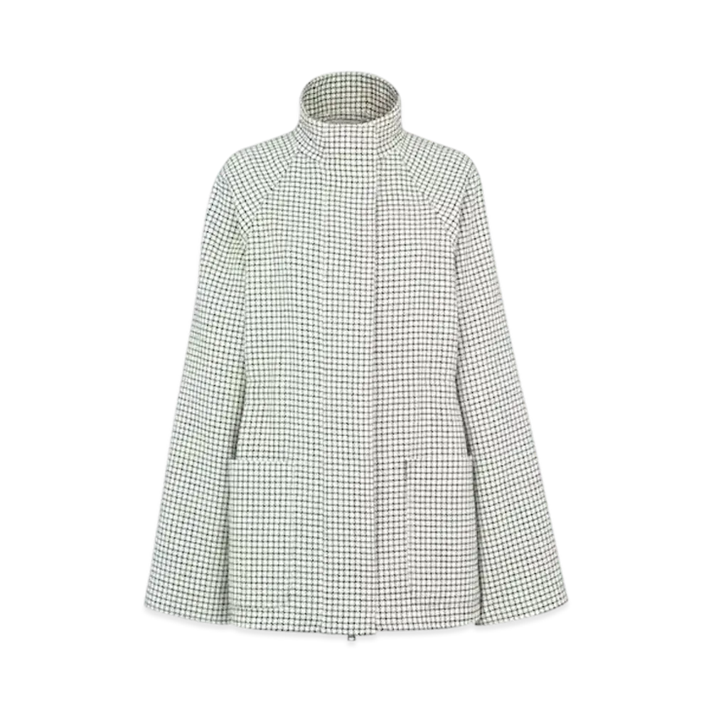 FENDI Women's Blouson Check Wool Jacket "White"