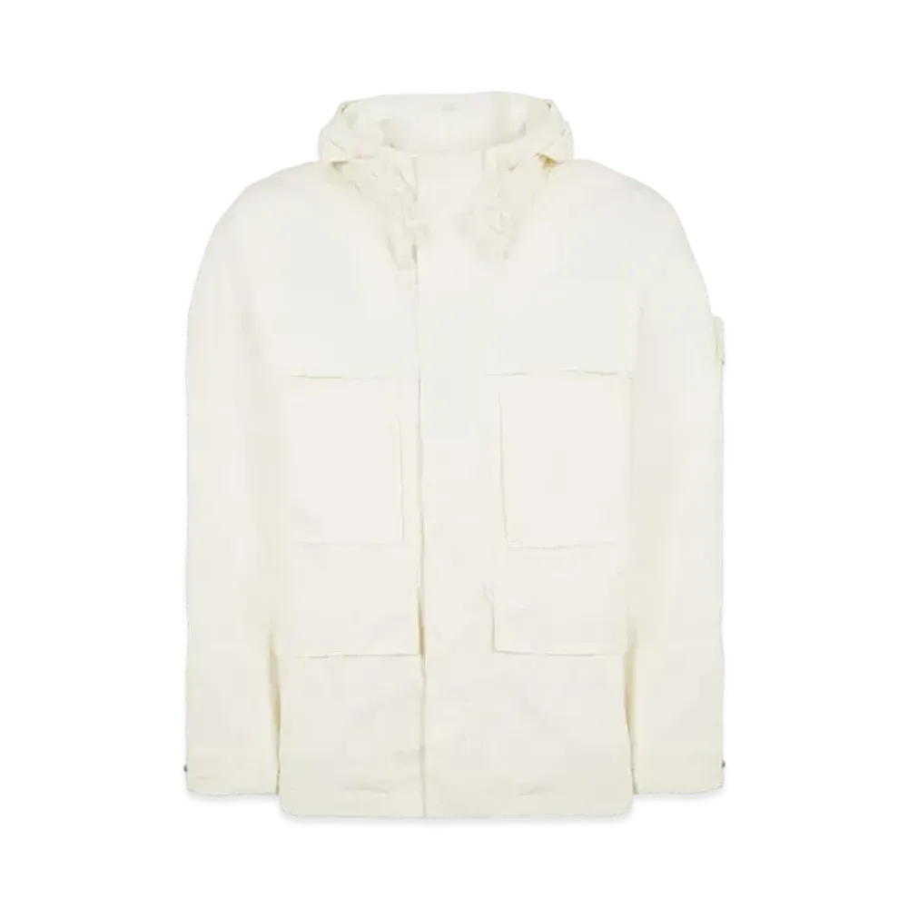 Stone Island 433F1 Weatherproof Cotton Canvas_ Ghost Piece "Natural White"