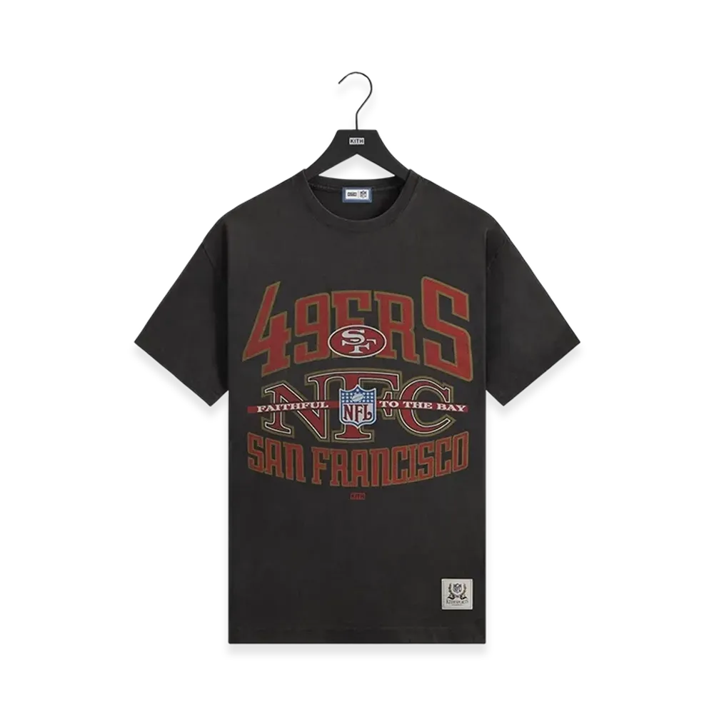 Kith x the NFL San Francisco 49ers XXL Vintage Jones Tee "Black"