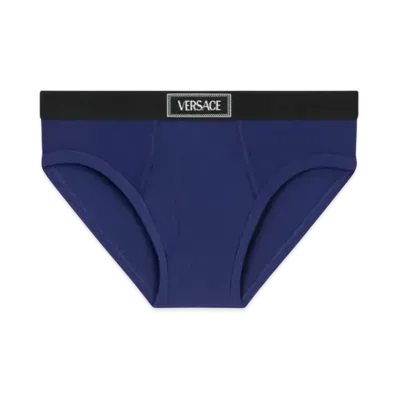 Versace 90s Vintage Logo Briefs "Blue"