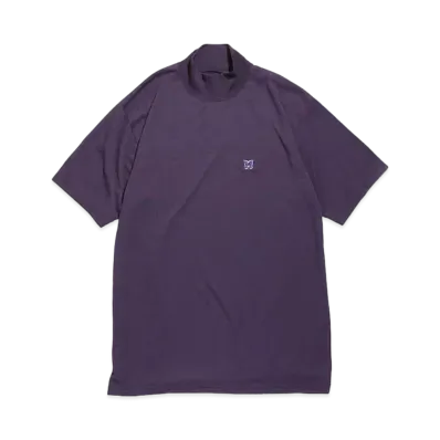Needles S/S MOCK NECK TEE - POLY JERSEY "Egg Plant"