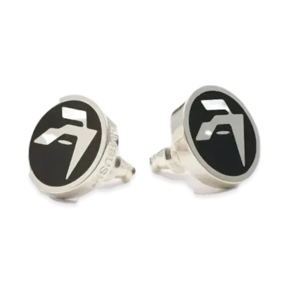 AMBUSH Epoxy Amblem Stud Earring "Black"
