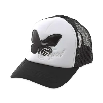 X-Girl Women's Butterfly Patch Trucker Cap "Black"