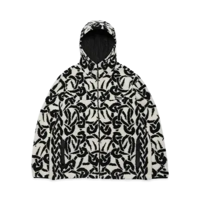 Supreme Celtic Knot Reversible WINDSTOPPER Fleece Hooded Jacket "Stone"