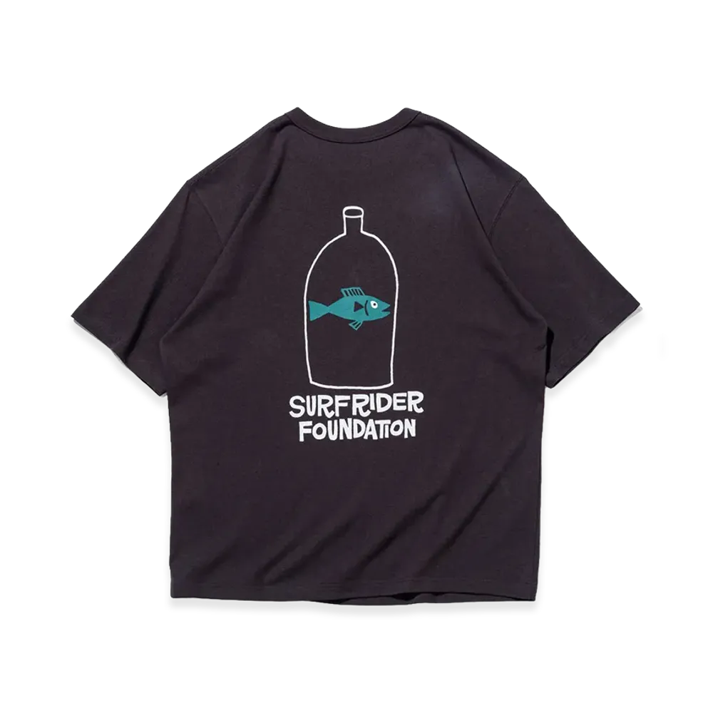 NEW ERA x Surfrider Foundation Short Sleeve Washed Cotton T-Shirt Yusuke Hanai Fish "Sumikuro"