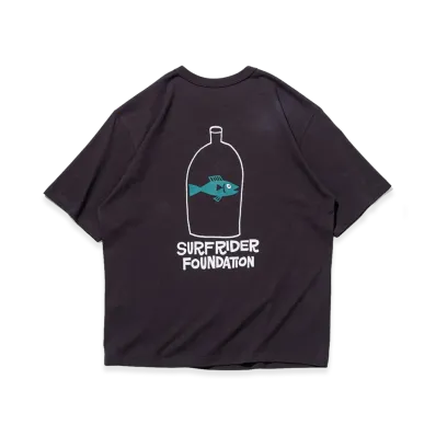 NEW ERA x Surfrider Foundation Short Sleeve Washed Cotton T-Shirt Yusuke Hanai Fish "Sumikuro"