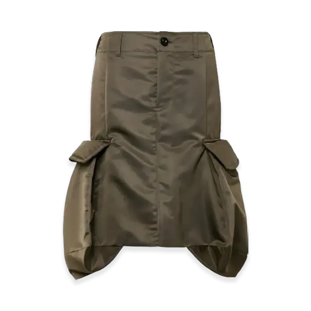 sacai Nylon Twill Skirt "Dark Khaki"