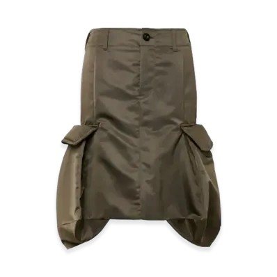 sacai Nylon Twill Skirt "Dark Khaki"