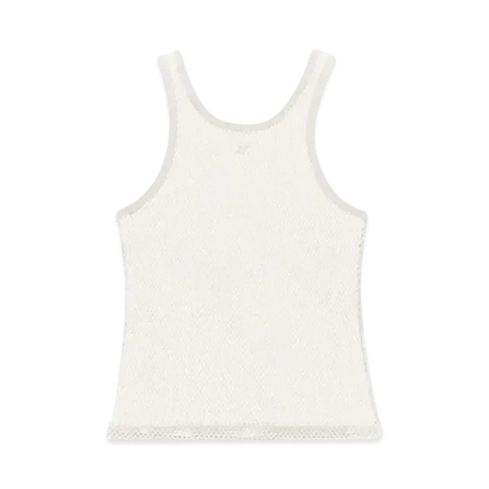 Courreges Ac Fishnet Tank Top "Heritage White"