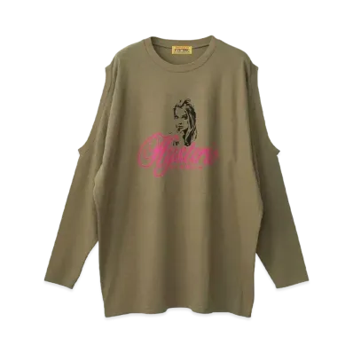 HYSTERIC GLAMOUR Naughty Girl Oversized T-Shirt "Khaki"