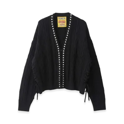 HYSTERIC GLAMOUR Studded Cardigan "Black"