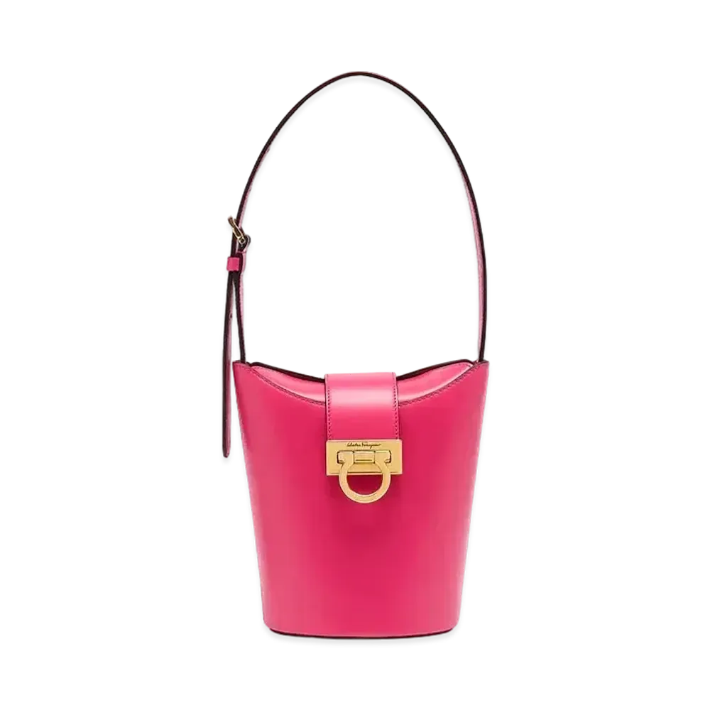 Salvatore Ferragamo Trifolio Shoulder Bag "Hot Pink"
