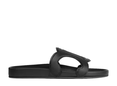 CELINE Triomphe Slide Calfskin "Black"