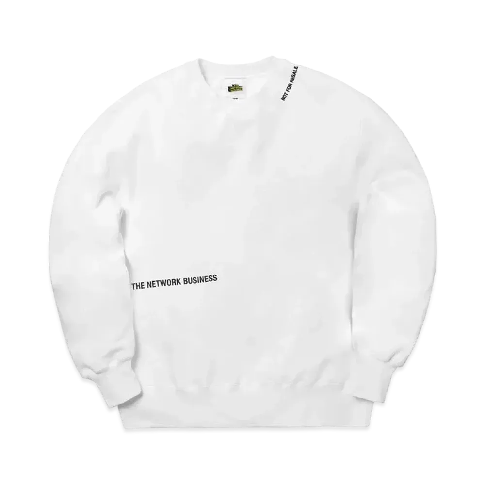 THE NETWORK BUSINESS Basic Line Crew Sweat "White" TNBC005-WHT