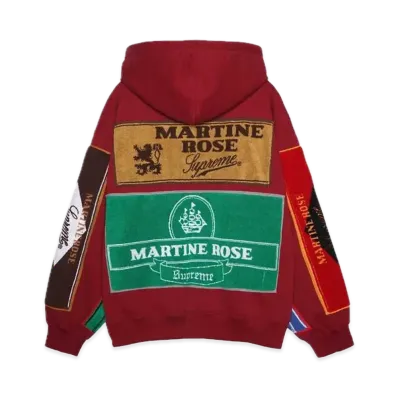 Supreme x Martine Rose Towel Zip Up Hooded Sweatshirt "Cardinal"