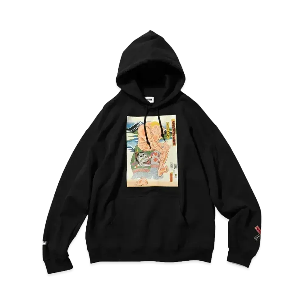 HOME GAME x グラップラー刃牙 x PANCRASE x THREE TIDES HOODIE "BLACK"