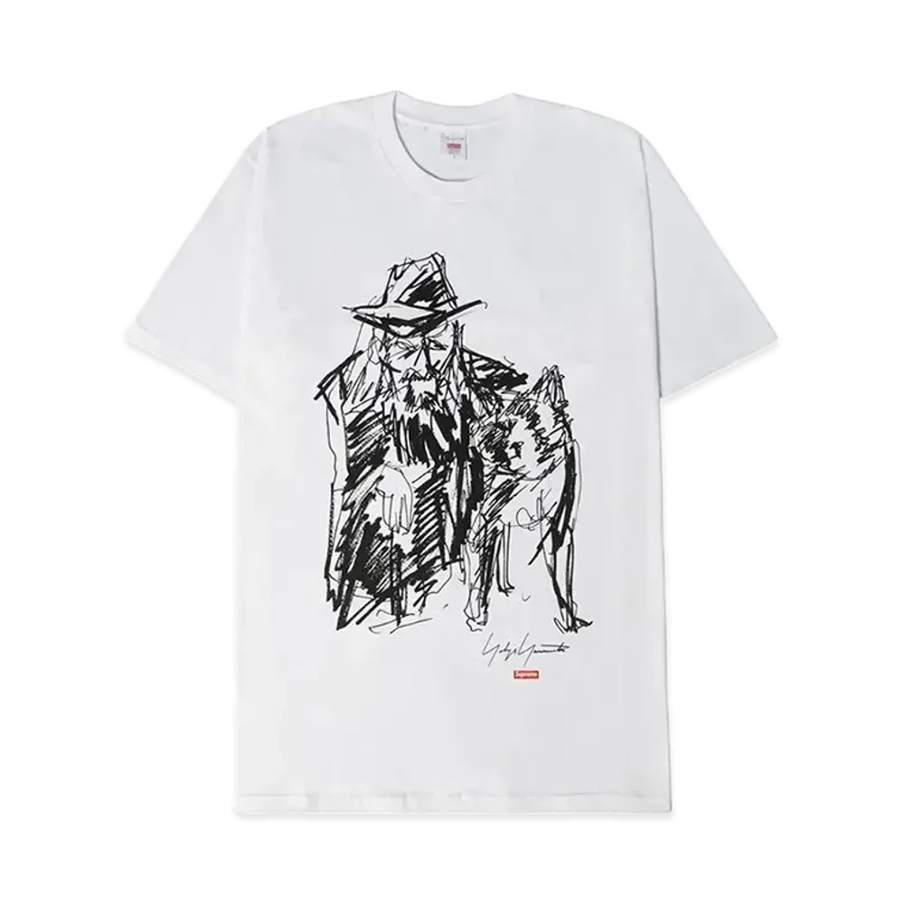 Supreme x Yohji Yamamoto Scribble Portrait Tee "White"