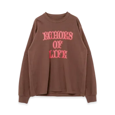 sacai ECHOES OF LIFE L/S T-Shirt "Brown"