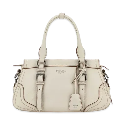 PRADA Women's Leather Large Handbag "White"