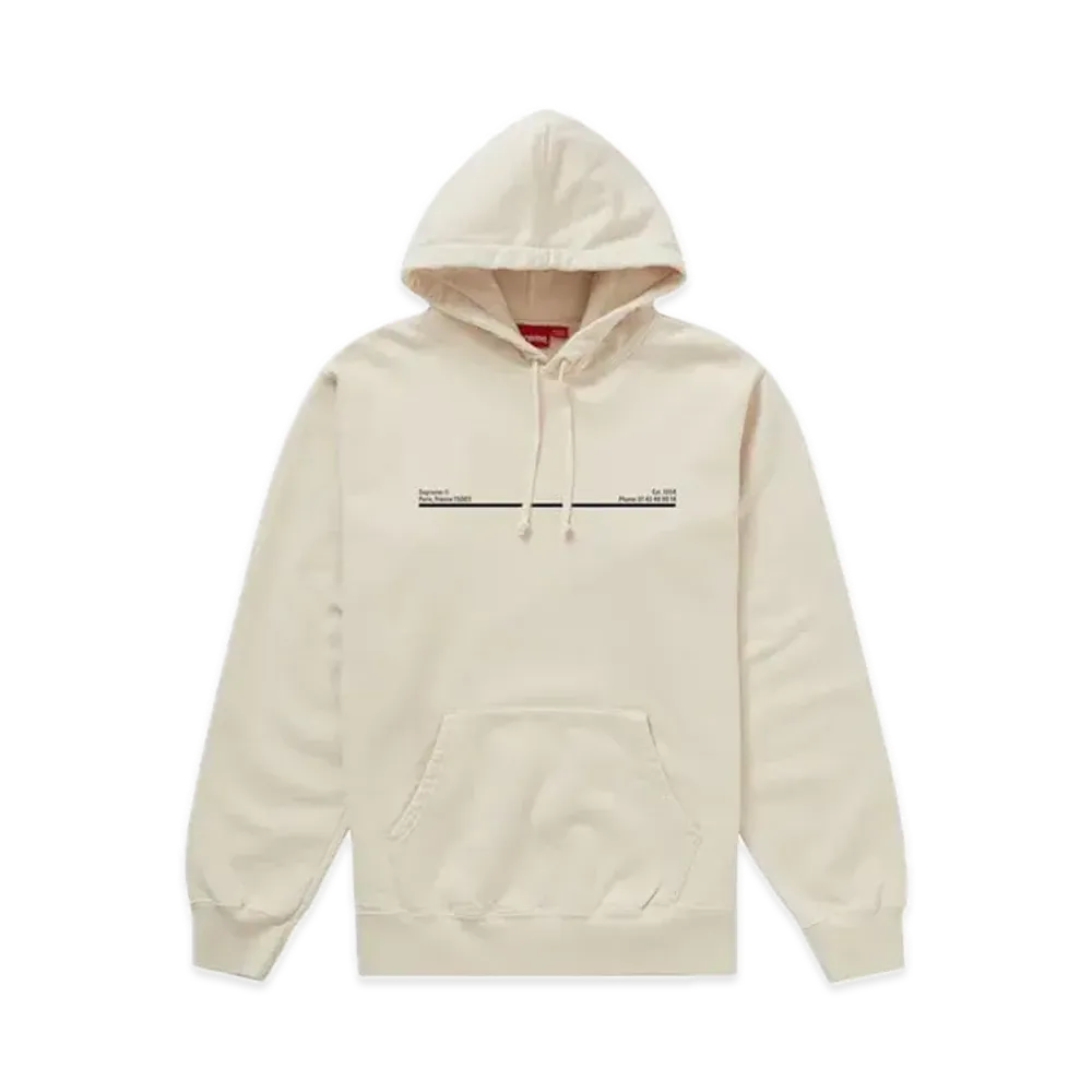 Supreme Shop Hooded Sweatshirt Paris "Natural"