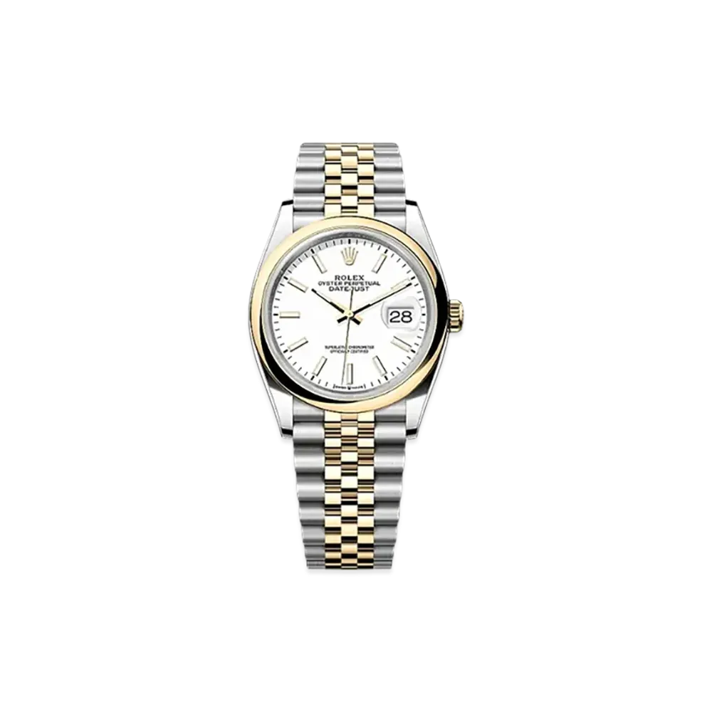 ROLEX Datejust 36 Oystersteel & Yellow Gold "White"