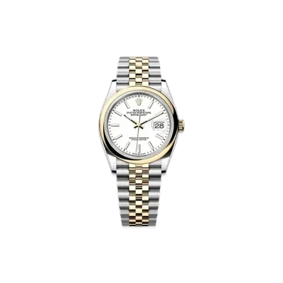 ROLEX Datejust 36 Oystersteel & Yellow Gold "White"