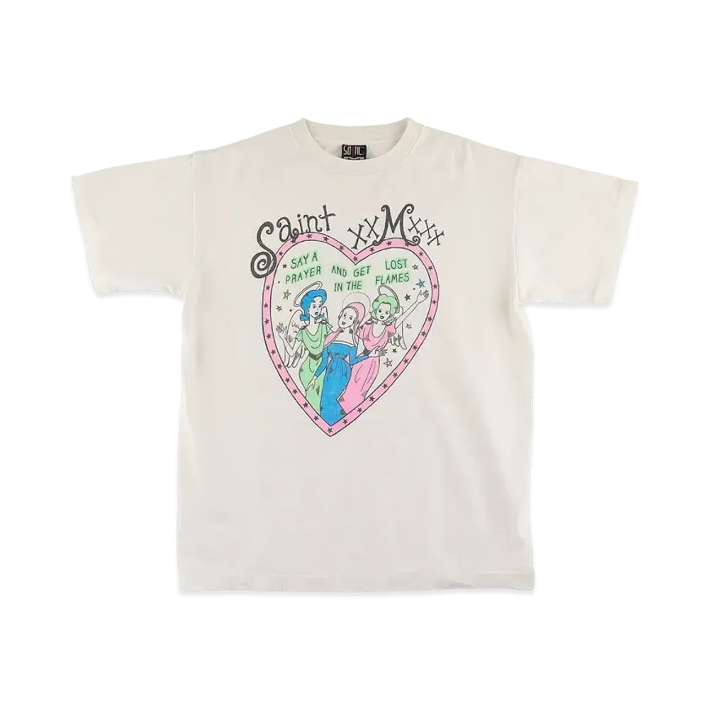 SAINT Mxxxxxx T-SHIRT HEART "White"