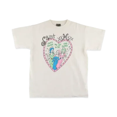 SAINT Mxxxxxx T-SHIRT HEART "White"